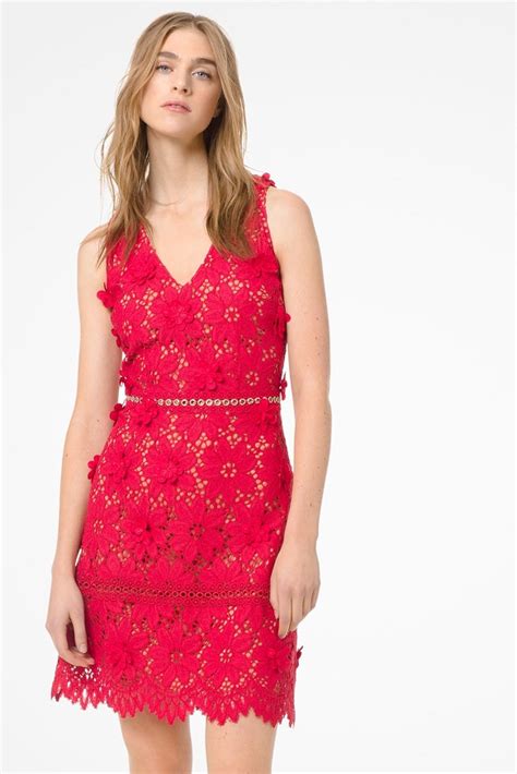 NWT MICHAEL Michael Kors floral embroidered lace dress